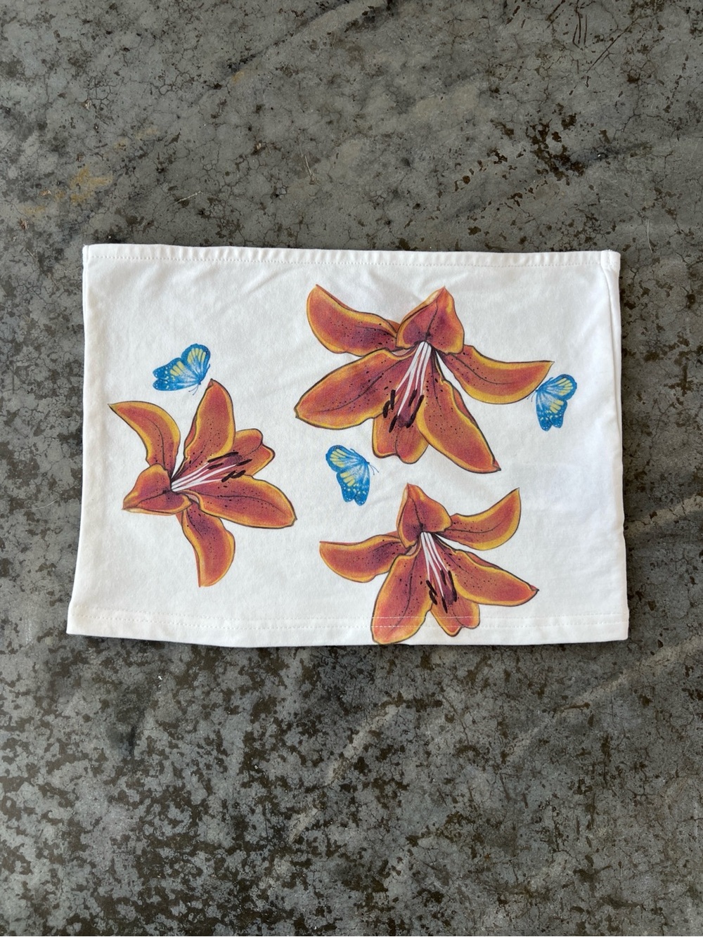 EDIKTED Tiger Lily Tube Top Size Medium